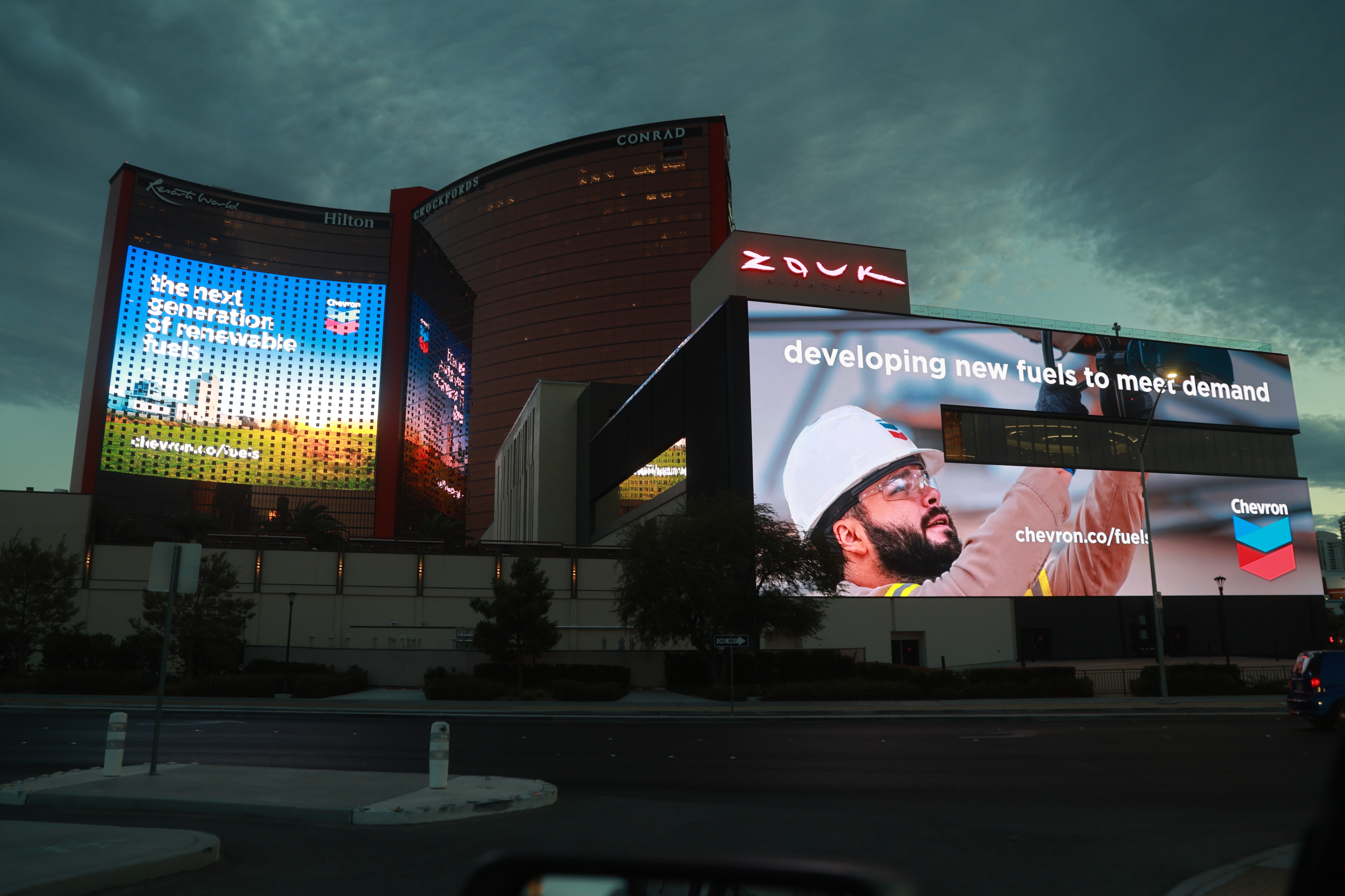 Chevron SEMA Las Vegas takeover — Resorts World billboard
